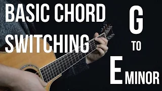 Chord Switching Practice - G to Em | Easy Beginner Guitar Lessons