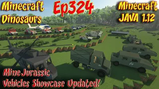 MineJurassic Vehicles Mod Showcase Minecraft 4k HD 60FPS Minecraft Dinosaurs Ep324