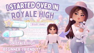 I STARTED OVER IN ROYALE HIGH 🌟🏰 IS ROYALE HIGH BEGINNER-FRIENDLY? // ROYALE HIGH ROBLOX CHALLENGE