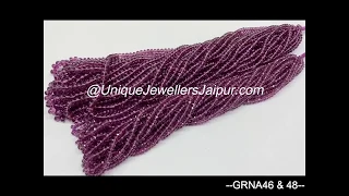 Rhodolite Garnet Faceted And Smooth Roundelle Beads | Wholesale Gemstone Beads For Jewelry Making