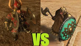 Воины Гномов Хаоса vs Долгобороды: Total War Warhammer 3. Immortal Empires. тесты юнитов v 3.0.0