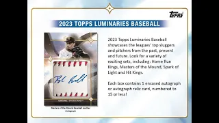 2023 Luminaries Baseball Hobby Full Case Pick Your Team PYT Break #3 - 2/9/24