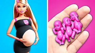 Barbie Đang Mang Thai! LỘT XÁC CHO BÚP BÊ GIÀU vs NGHÈO! * Đồ Thủ Công Tuyệt Vời* Bởi Gotcha!