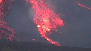 La Palma eruption 25/10/21 at dusk