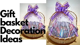 How To Decorate Gift Basket Birthday Surprise Chocolate Basket Gift Basket Packing Ideas