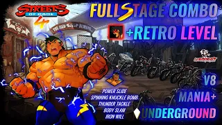 Streets of Rage 4/ V8/ Mania+/ Max/ Underground Full Stage Combo + Retro Level!