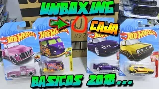 UNBOXING - HOT WHEELS CAJA/CASE J BÁSICOS 2018