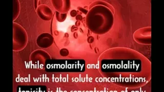 Osmolarity Vs  Osmolality Vs  Tonicity