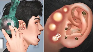 شاهد كيف تؤثر السماعات علي الاذن_ how headphones affect the ear