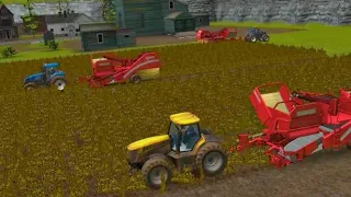 How to Harvest patato in fs 16 ? timelapse #fs16