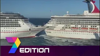 'Huge' Impact | Two Carnival Cruise Ships Collide In Mexico's Caribbean Port