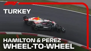 Hamilton & Perez’s Wheel-To-Wheel Battle | Turkish Grand Prix 2021