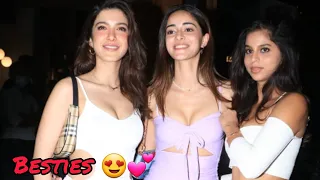 Suhana Khan, Ananya Panday & Shanaya Kapoor Today for Post Dinner Brunch 😍🔥💕📷