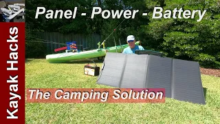 Kayak Camping And Fishing - Bluetti EB70S, Solar Panel, Trolling Motor Battery Recharge