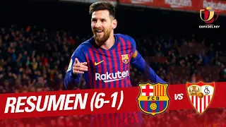 Highlights FC Barcelona vs Sevilla FC (6-1)