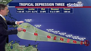 Tropical depression likely to become hurricane