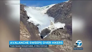 Incredible video shows hiker caught in Kyrgyzstan avalanche l ABC7