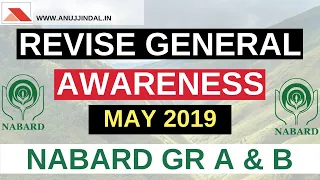 Last Minute Revision of General Awareness for May 2019 | Nabard Grade A & B 2019