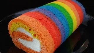 How To Make A Rainbow Cake Roll - with yoyomax12