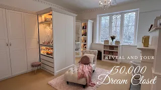 MY £50000 DREAM CLOSET REVEAL & TOUR - 400sqft Walk in wardrobe and dressing room