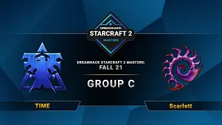 SC2 - TIME vs. Scarlett - DreamHack SC2 Masters 2021 Fall: Season Finals - Group C