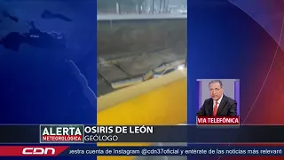 Osiris de León analiza caida de pared desnivel avenida 27 de Febrero