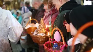 Освящение Пасхальных приношений в Покровском соборе (2023)