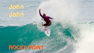 John John Florence Surfing at Rocky Point on the North Shore in Hawaii