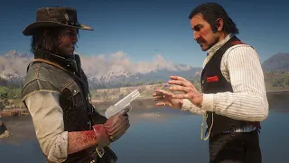John vs Dutch NPC Battle | NPC vs NPC | Red Dead Redemption 2 Mods