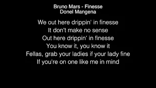 Donel Mangena - Finesse Lyrics (Bruno Mars) The Voice UK