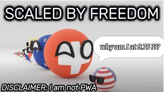 COUNTRYBALLS SCALED BY FREEDOM Animation (USA is not at the top BTW)