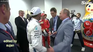 Vladimir Putin funny meme with lewis Hamilton