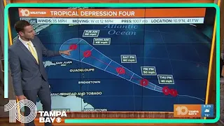 Tracking the Tropics: Tropical Depression 4 forms on heels of Tropical Storm Bret | 5 a.m. Thursday