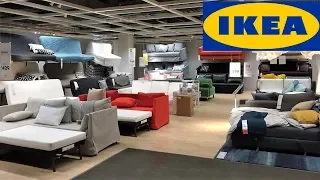 IKEA SLEEPER SOFAS FUTONS FURNITURE HOME DECOR - SHOP WITH ME SHOPPING STORE WALK THROUGH 4K