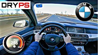 BMW F10 530d - POV ТЕСТ-ДРАЙВ - МАКСИМАЛЬНАЯ СКОРОСТЬ на немецком Автобане