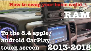 Upgrading/swap the RAM radio to the 8.4 inch with Apple/Android CarPlay (step by step)1500 2500 3500