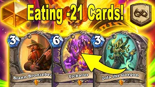Burning -21 Cards With Tickatus Control Quest Warlock For Fun At Titans Mini-Set | Hearthstone