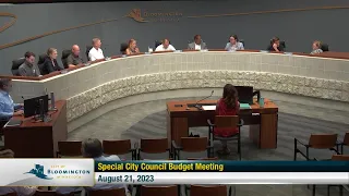 August 21, 2023 Special Bloomington City Council Budget Meeting