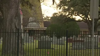 Remains leaking on cemetery grounds