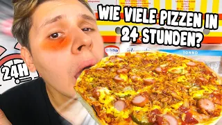 Wie viele PIZZAS SCHAFFE ich in 24 STUNDEN?🍕😲(NIE WIEDER PIZZA!!)