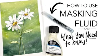 How To Use Masking Fluid With Watercolour! What You NEED To Know!