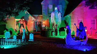 Huge Halloween Display 2022 Yard Haunt Walk Through!