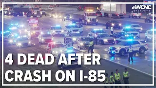 4 dead after crash on I-85, Medic says