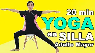 20 min de YOGA en SILLA para Adultos Mayores