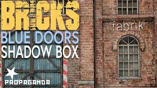 Bricks & Blue Doors. Painting Millions of Bricks, Weathering & Creating a Shadow Box Scene.