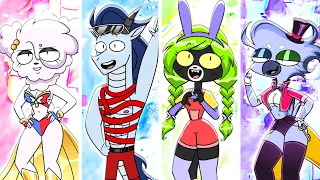 Rocky Rakoon's Digital Circus Fashion Show // Funny Animation Meme Mega Mix Comp #Shorts #tiktok