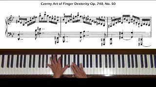 Czerny Art of Finger Dexterity  Op. 740, No. 50 Piano Tutorial