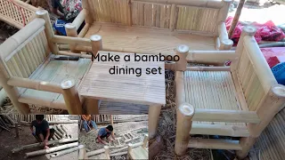 How to make sala set, dining set such as bamboo chair 1 long and 2 single , and 1 bamboo table