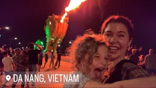 Dragon Bridge Spectacle in Danang, Vietnam: Fire and Water Show