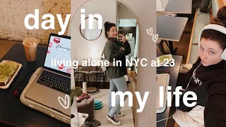 day in my life in NYC | workout class, coffee shop editing, dinner, get unready with me